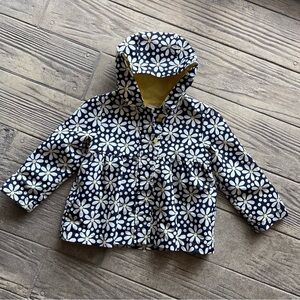 Gymboree Floral Girls Rain Jacket with Hood